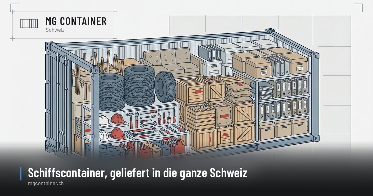 Illustration: Welcher Container für Garage, Baustelle oder Landwirtschaft?