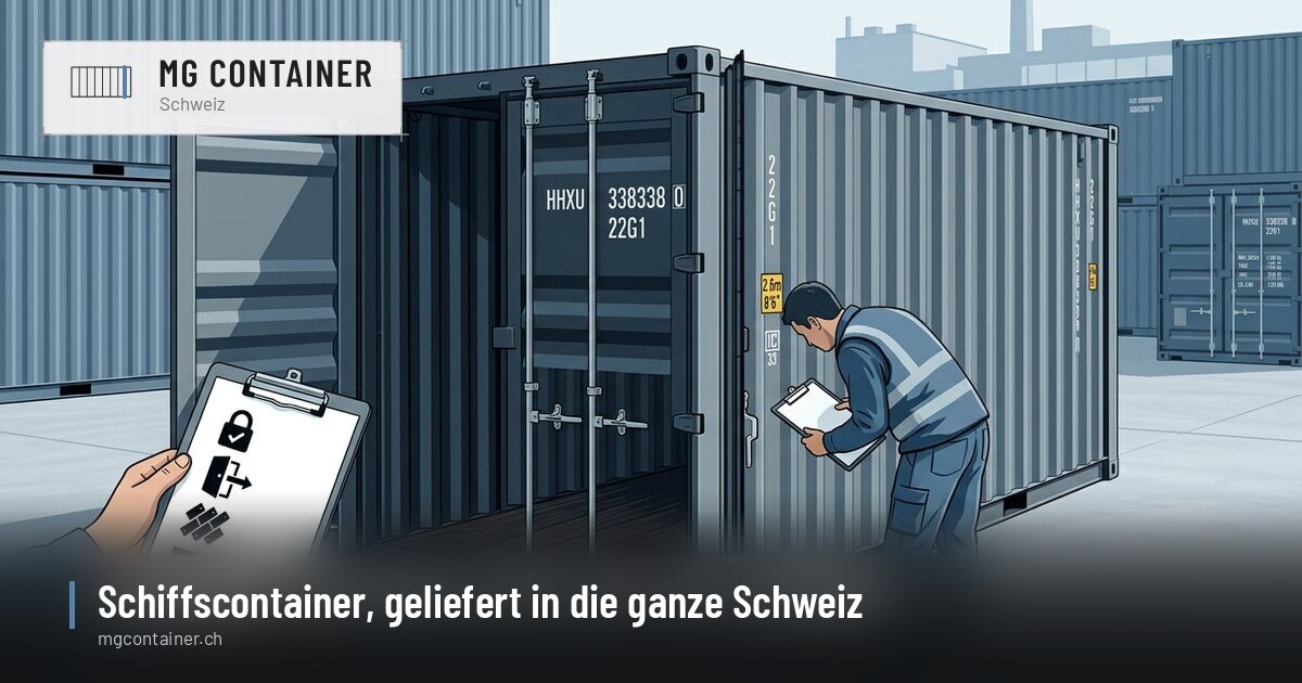 Illustration: Checkliste vor dem Kauf eines Lagercontainers