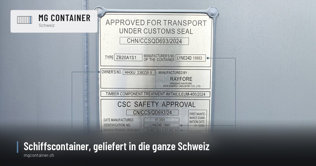Illustration: CSC-Plakette und Markierungen eines Containers lesen und verstehen