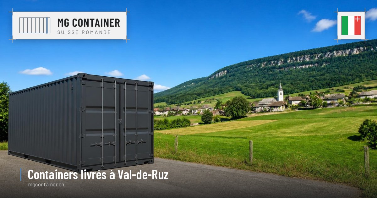 Container livré à Val-de-Ruz